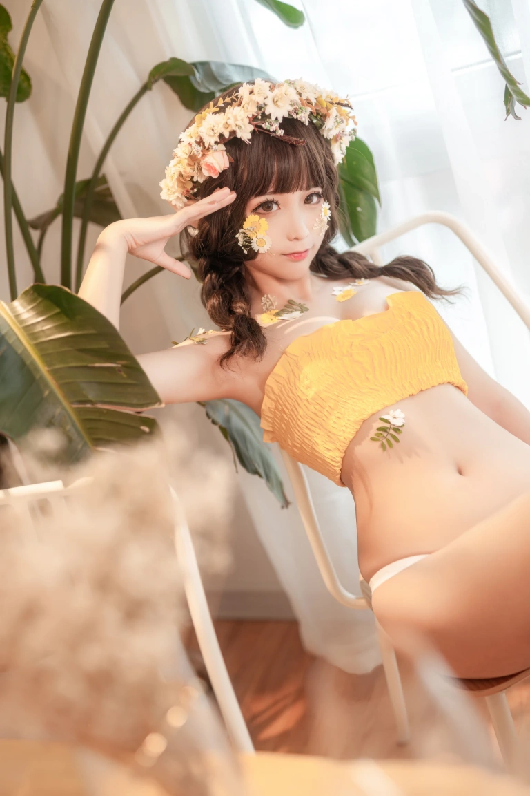 蠢沫沫《《尖耳国度》花精灵》主题写真：40张全套美图