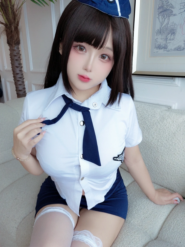 日奈娇(椎名莜)《空姐》主题写真：130张全套美图，含9个视频