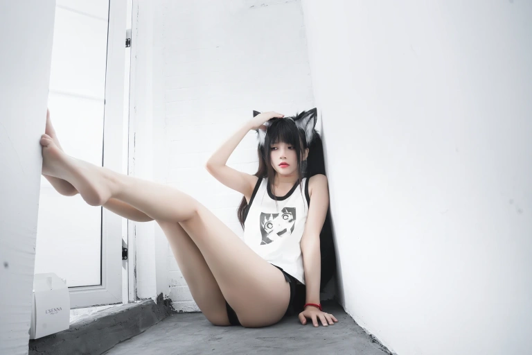 桜桃喵《狼崽崽》主题写真：60张全套美图