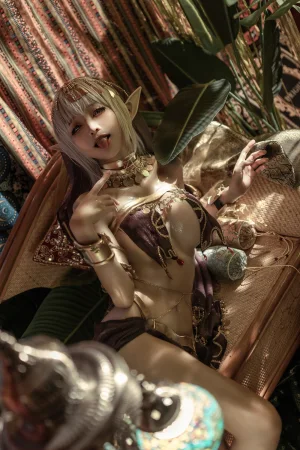 蠢沫沫《黑兽》主题写真：40张全套美图