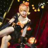 星之迟迟《《花鸟风月》 万圣节 橙》主题写真：20张全套美图