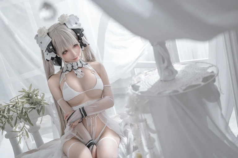 蠢沫沫《可畏 婚纱》主题写真：57张全套美图