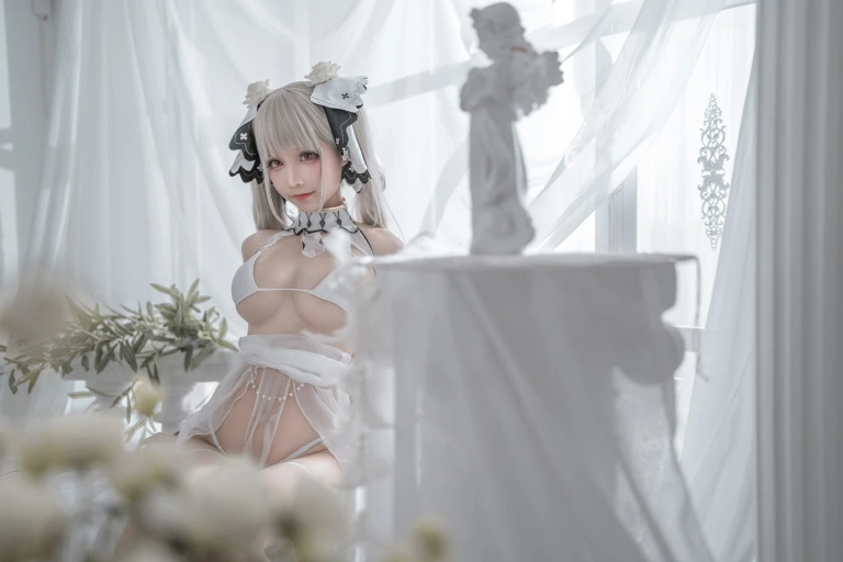 蠢沫沫《可畏 婚纱》主题写真：57张全套美图