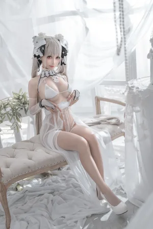 蠢沫沫《可畏 婚纱》主题写真：57张全套美图