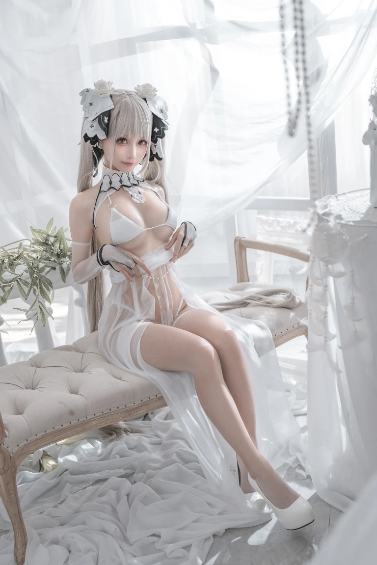 蠢沫沫《可畏 婚纱》主题写真：57张全套美图