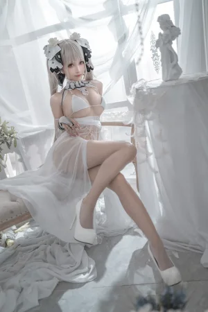 蠢沫沫《可畏 婚纱》主题写真：57张全套美图