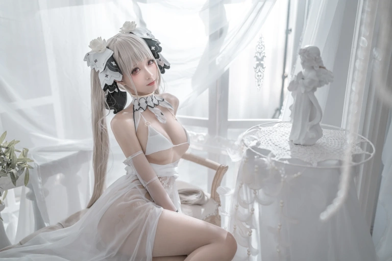 蠢沫沫《可畏 婚纱》主题写真：57张全套美图