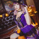 星之迟迟《《花鸟风月》 万圣节 紫》主题写真：20张全套美图