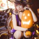 星之迟迟《《花鸟风月》 万圣节 紫》主题写真：20张全套美图
