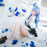 桜桃喵《长发蕾姆01》主题写真：45张全套美图