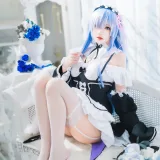桜桃喵《长发蕾姆01》主题写真：45张全套美图