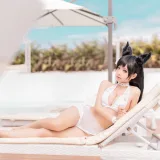 蠢沫沫《爱宕 犬 泳装》主题写真：37张全套美图