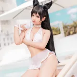 蠢沫沫《爱宕 犬 泳装》主题写真：37张全套美图