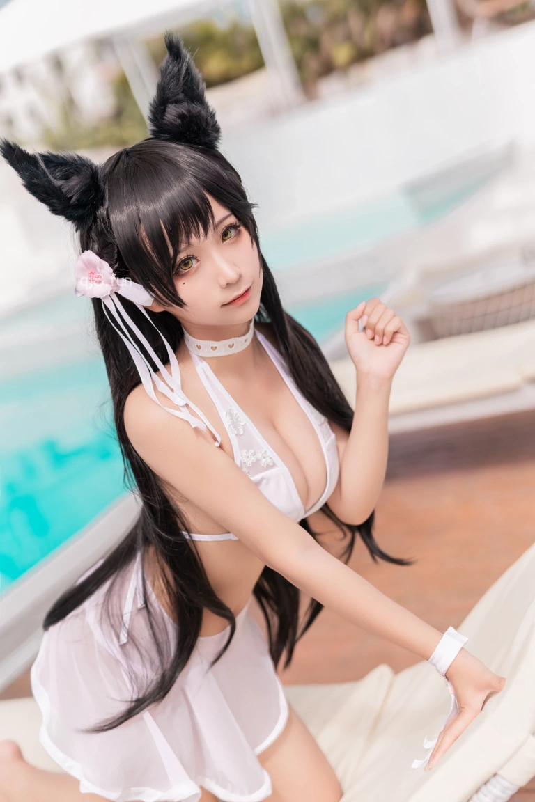 蠢沫沫《爱宕 犬 泳装》主题写真：37张全套美图