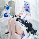 桜桃喵《长发蕾姆02》主题写真：44张全套美图