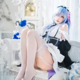 桜桃喵《长发蕾姆02》主题写真：44张全套美图