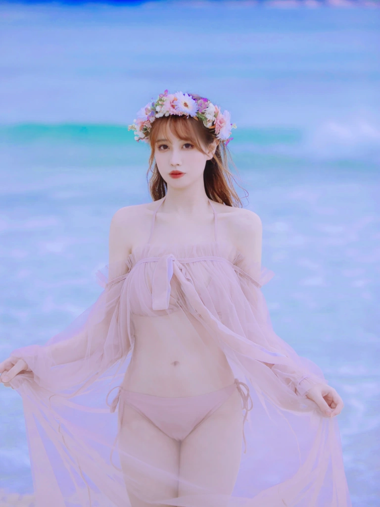 念雪《白桃汽水》主题写真：42张全套美图