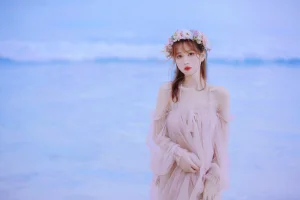 念雪《白桃汽水》主题写真：42张全套美图