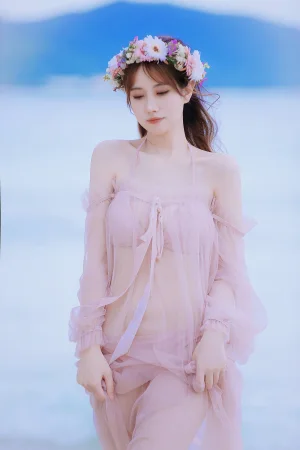 念雪《白桃汽水》主题写真：42张全套美图