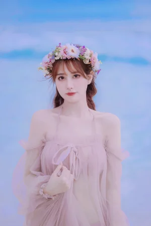 念雪《白桃汽水》主题写真：42张全套美图