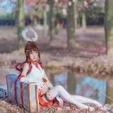 桜桃喵《花见巫女》主题写真：32张全套美图