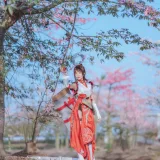 桜桃喵《花见巫女》主题写真：32张全套美图