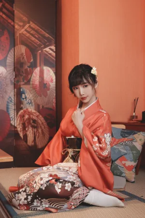 面饼仙儿《饼子和服内景》主题写真：37张全套美图