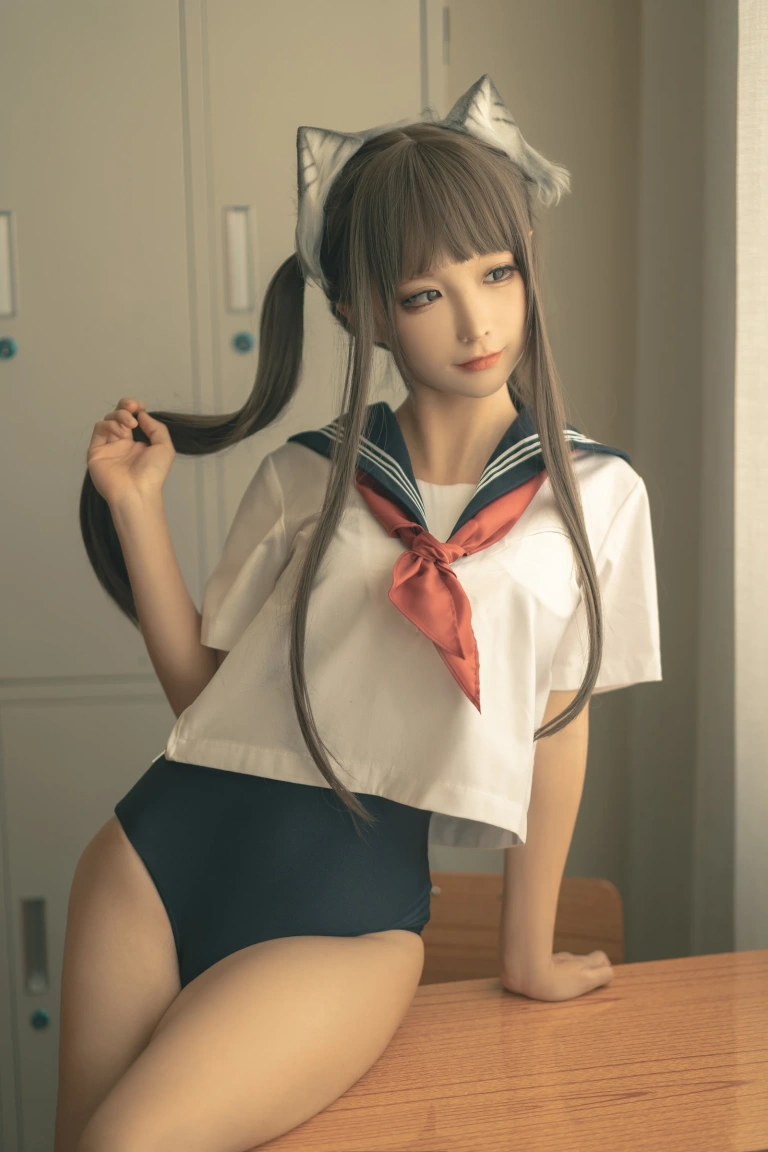 蠢沫沫《放学后》主题写真：130张全套美图