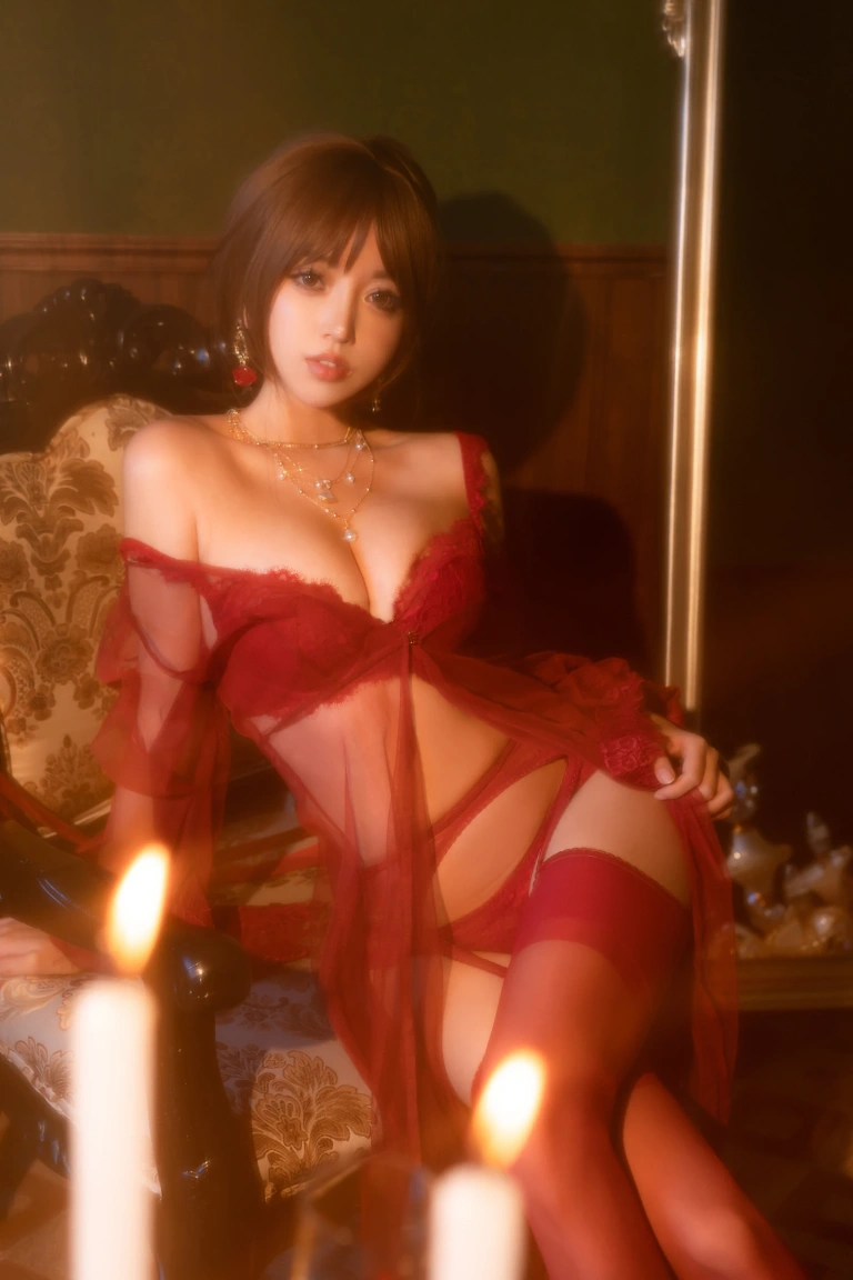 过期米线线喵《温柔小妈》主题写真：51张全套美图