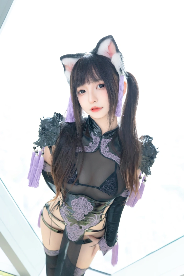 神楽坂真冬《第五季 序号1：《旗袍猫女》》主题写真：75张全套美图，含2个视频