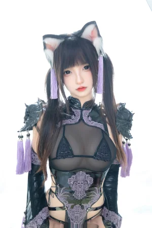 神楽坂真冬《第五季 序号1：《旗袍猫女》》主题写真：75张全套美图，含2个视频