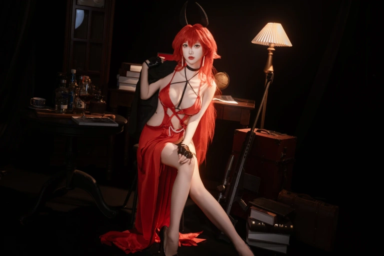 面饼仙儿《Nikke 小红帽礼服》主题写真：24张全套美图