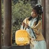蠢沫沫《黄汉服》主题写真：9张全套美图