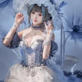 面饼仙儿《碧蓝航线 柴郡礼服废稿》主题写真：21张全套美图