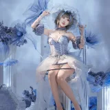 面饼仙儿《碧蓝航线 柴郡礼服废稿》主题写真：21张全套美图