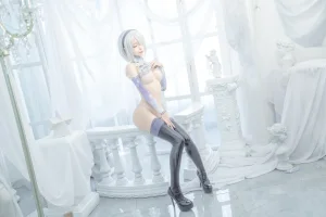 蠢沫沫《冰雪2B》主题写真：35张全套美图
