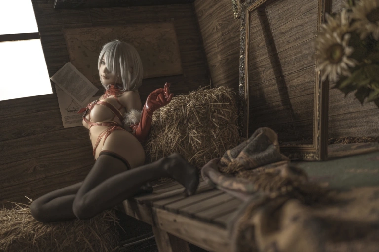 蠢沫沫《2B 圣诞》主题写真：70张全套美图