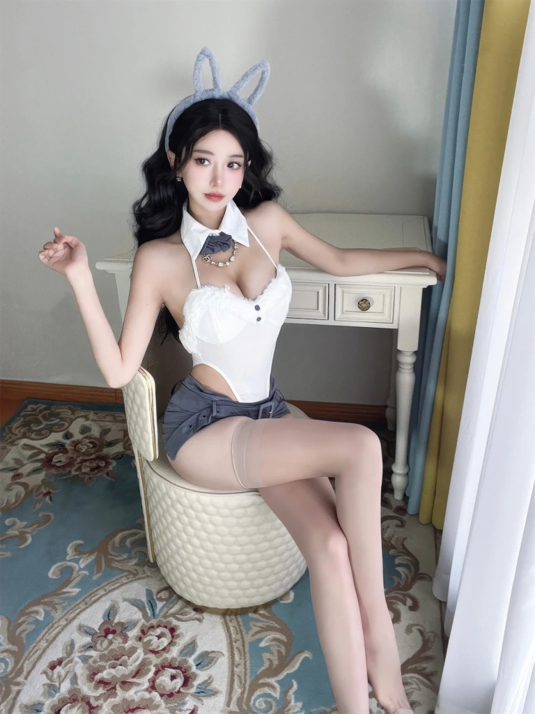 过期米线线喵《失落兔兔》主题写真：34张全套美图