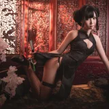 面饼仙儿《魔女旗袍》主题写真：33张全套美图
