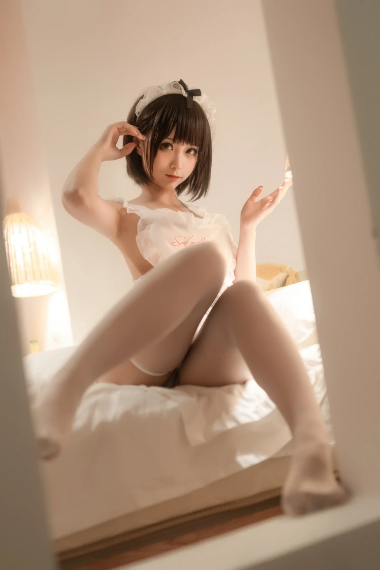 蠢沫沫《沫沫真爱版 爱心围裙》主题写真：50张全套美图