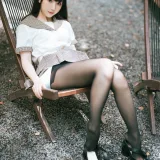 面饼仙儿《黑丝露营JK》主题写真：40张全套美图