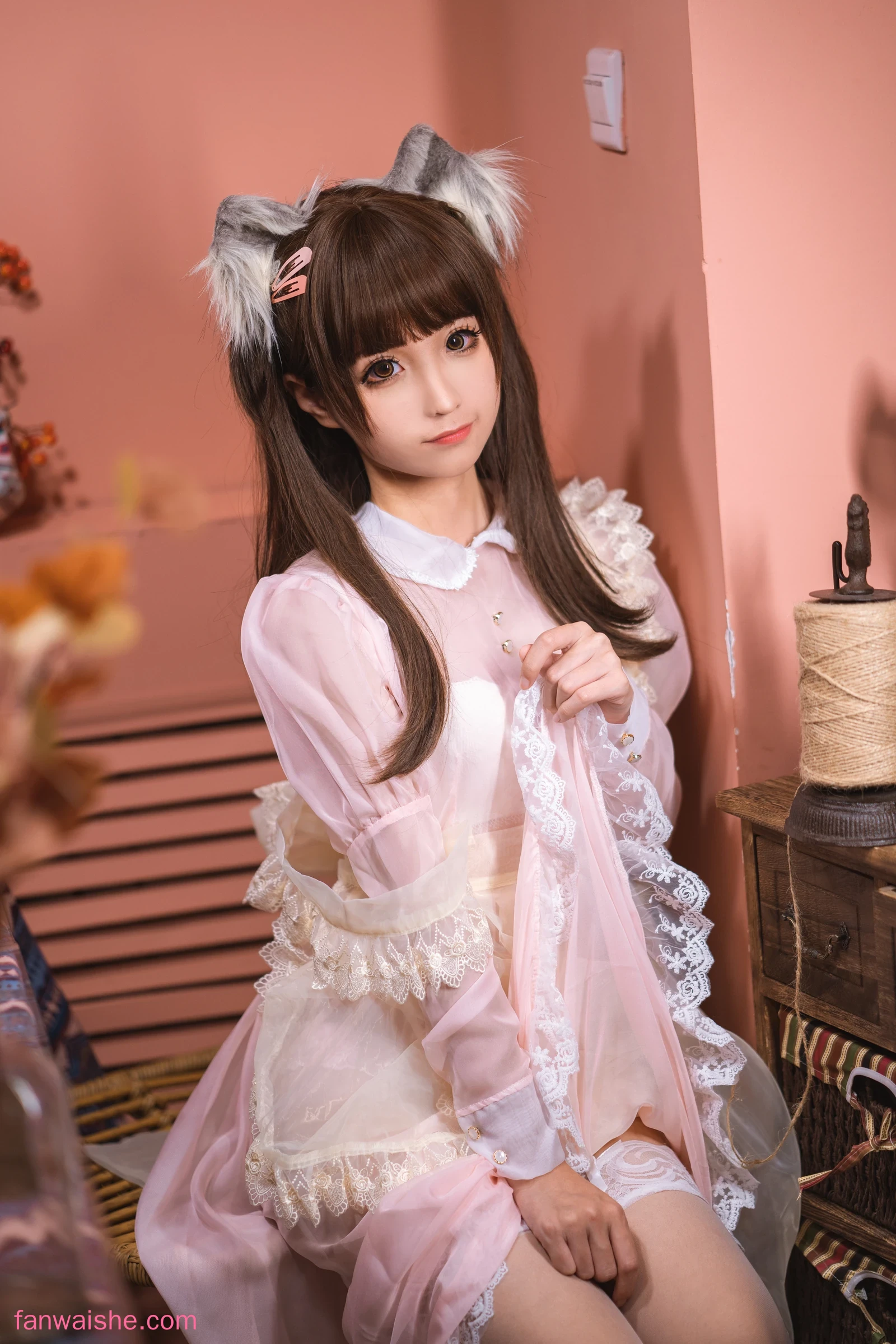 蠢沫沫 蠢沫沫 NO.14 粉透明女仆