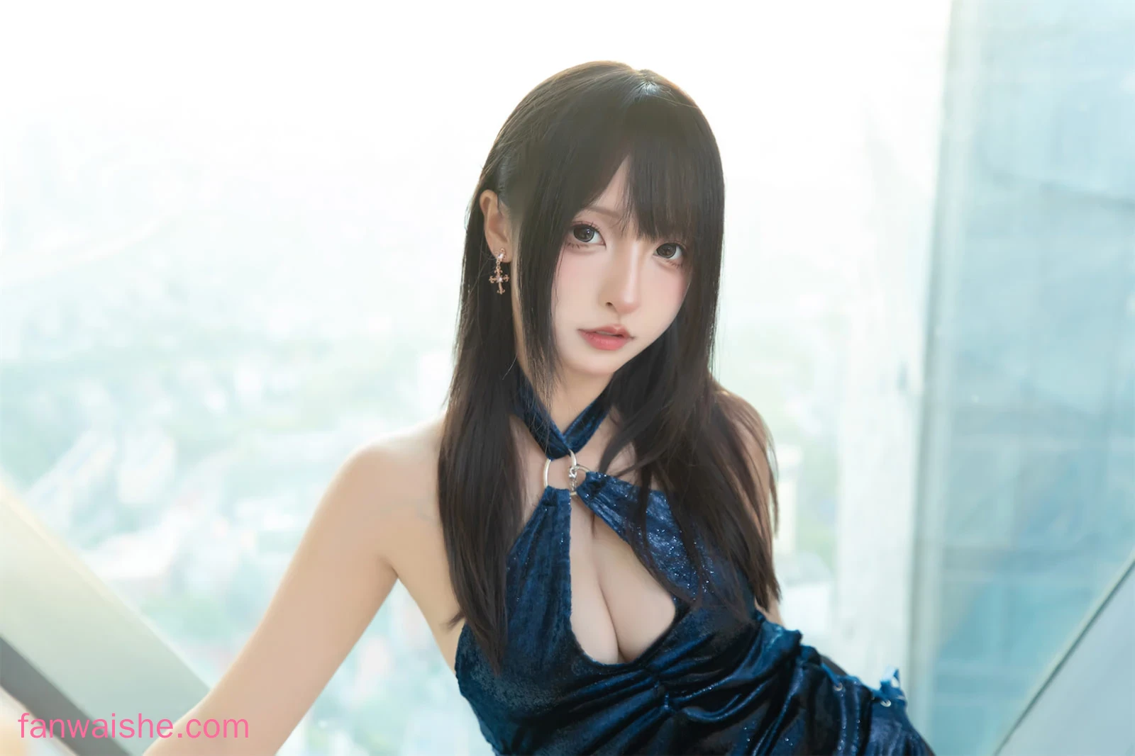 神楽坂真冬 神楽坂真冬 NO.153 - 第五季 序号17：《蓝衣旗袍》