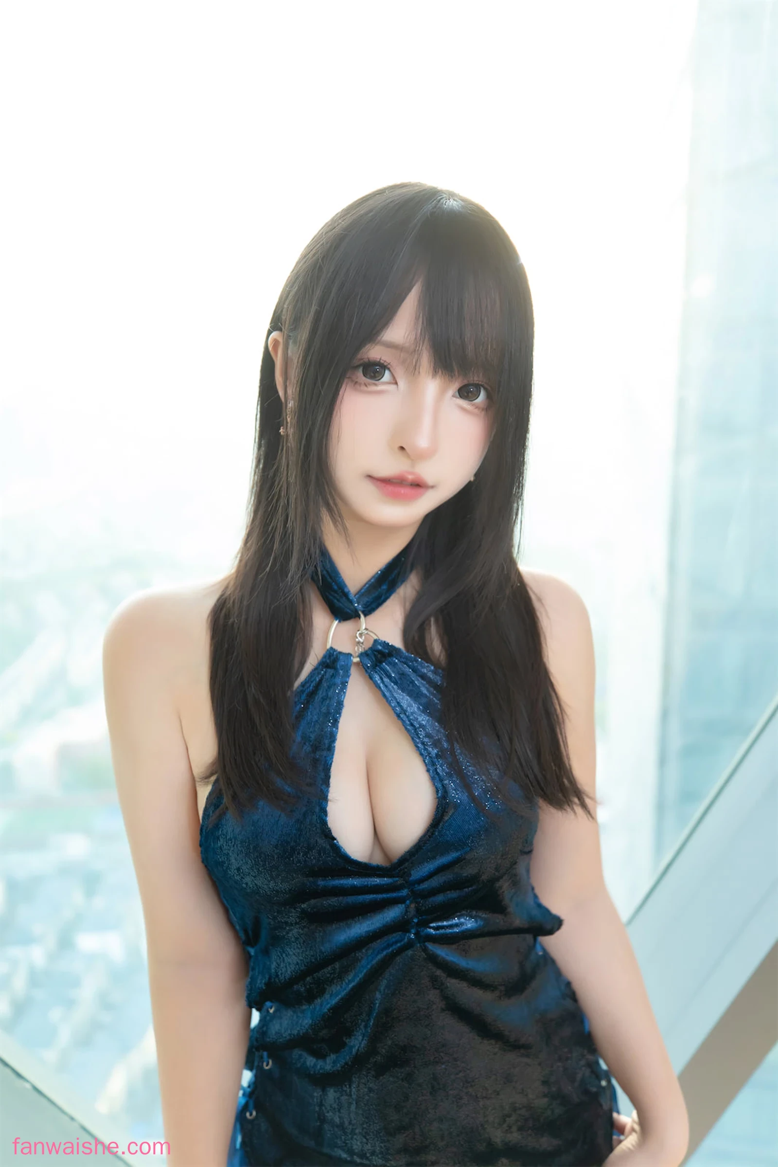 神楽坂真冬 神楽坂真冬 NO.153 - 第五季 序号17：《蓝衣旗袍》