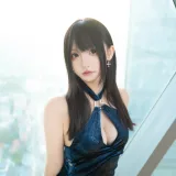 神楽坂真冬《第五季 序号17：《蓝衣旗袍》》主题写真：75张全套美图，含2个视频