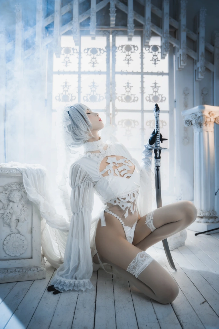 桜桃喵《2b花嫁》主题写真：69张全套美图