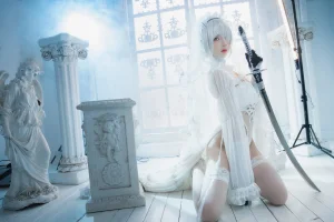 桜桃喵《2b花嫁》主题写真：69张全套美图