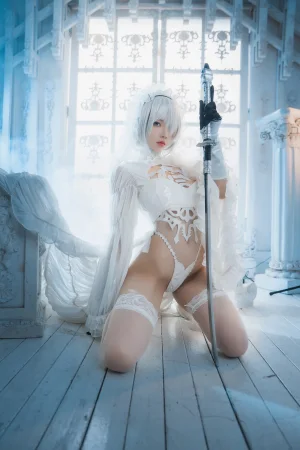 桜桃喵《2b花嫁》主题写真：69张全套美图