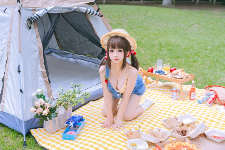 日奈娇(椎名莜)《野餐日》主题写真：200张全套美图
