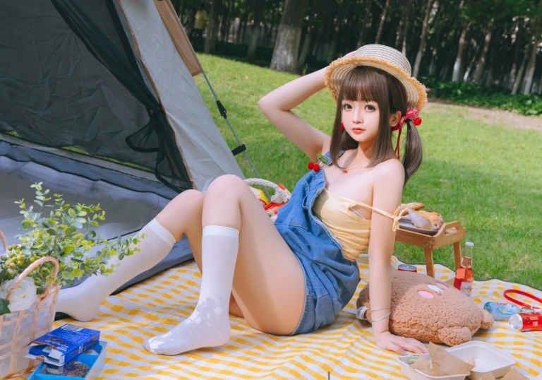 日奈娇(椎名莜)《野餐日》主题写真：200张全套美图